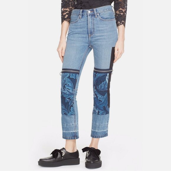 Marc By Marc Jacobs Blue Acanthus Patched School Boy Pant Jeans - Picture 4 of 7